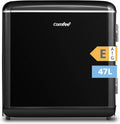 Comfee ' RCD50BL2EURT(E) Mini Réfrigérateur Monoporte – 47L, avec Compartiment Réfrigérant, Noir, Design Rétro