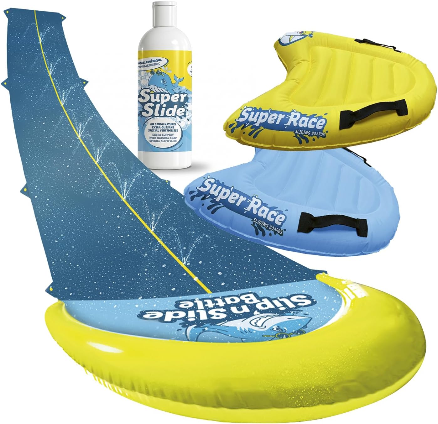 Pack Ventriglisse Géant XXL – Toboggans aquatiques de jardin, Original Cup, Slip'n Slide Jeux d'eau Enfants & Adultes