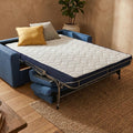 Nuvole di Sonno Matelas Giove pour canapé lit à Rabat en Mousse d'eau H 14 Ergonomique – H 14, 140 x 190, Blanc/Bleu