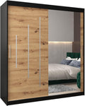 ABIKSMEBLE York 2 180 Armoire à Deux Portes Coulissantes pour Chambre à Coucher - Moderne Armoire de – L x H x P