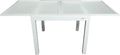 Tables à manger – MOMMA HOME, Table extensible de jardin en aluminium et verre trempé - Table carrée extensible d'extérieur, blanc