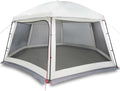 Tentes chapiteaux – QJBSAVVA, Tente de piscine pour piscine ronde jusqu'à 400 cm de diamètre, 512 x 458 x, Blanc/Gris/Noir