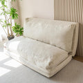 MAXYOYO Pouf pliable en velours côtelé avec rembourrage en mousse – 135 x 240 cm, 4 couches, extra épais, pour salon