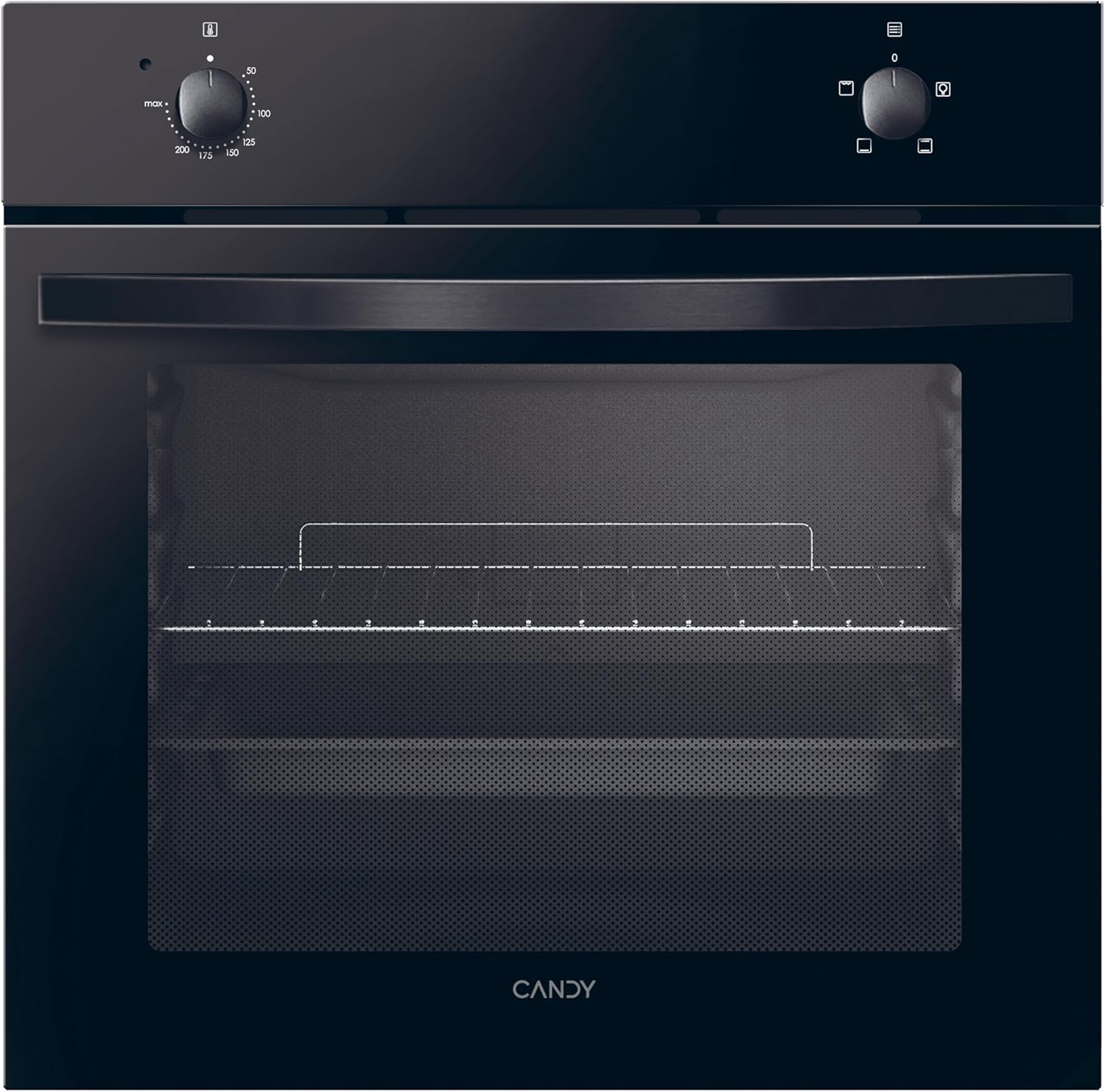 CANDY Four encastrable émail lisse FIDC N100 – 3 modes de cuisson, 70 litres, Noir